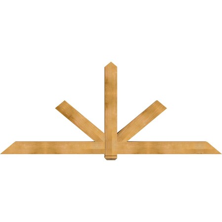 Ekena Millwork Kennewick Rough Sawn Timber Gable Bracket, Western Red Cedar, 108"W x 45"H x 6"D x 6"F, 10/12 Pitch GBW108X45X0606KEN00RWR